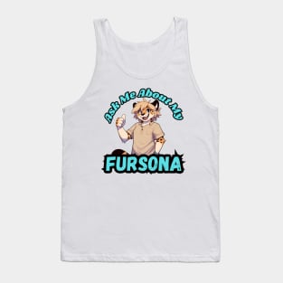 Ask Me About My Cheetah Fursona Furry Art Tank Top